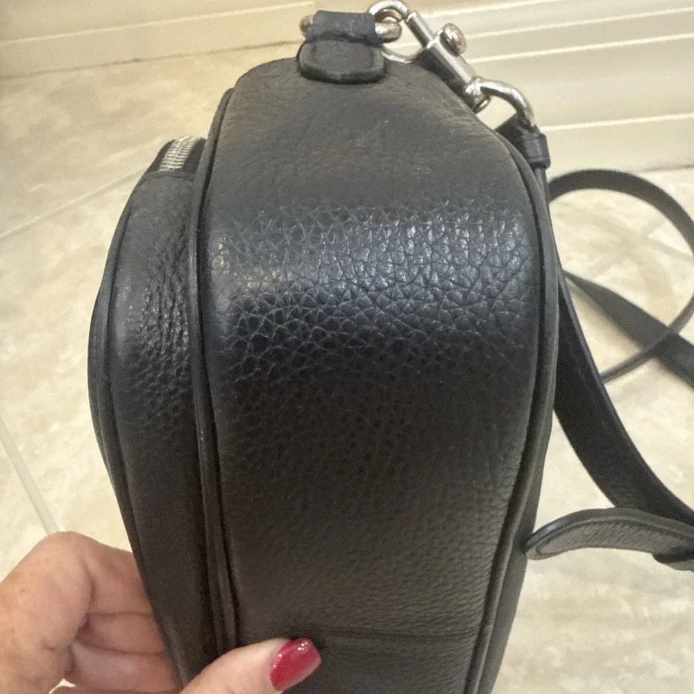 Coach Court Crossbody Camera Bag Nylon & Refined‎ Pebbled Leather C5050 Purse
